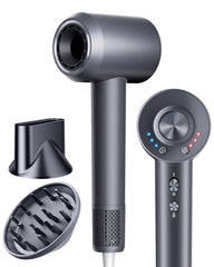 KVINEEN hair dryer front view shows fast-drying performance for salon-like results.