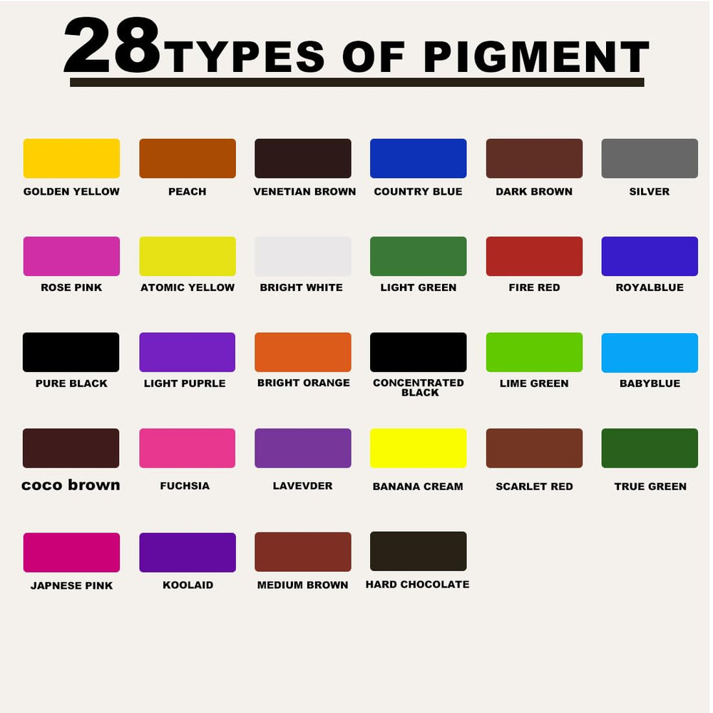 KVM tattoo ink 0.5 oz bottles arranged for color variety and portability.