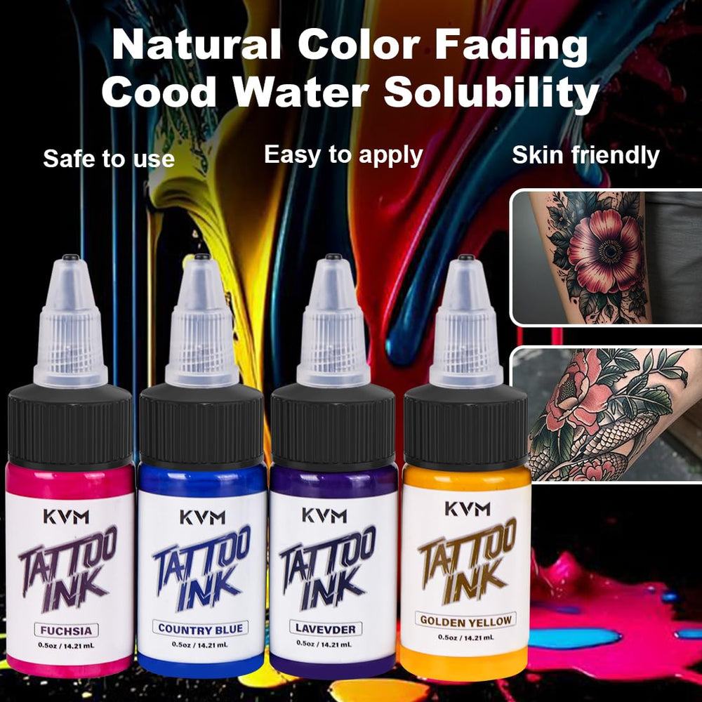 KVM tattoo ink PET bottles support easy storage and reuse after opening.