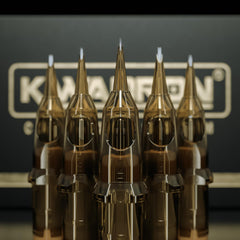 Kwadron plastic housing reduces friction between needle group and tip for smoother operation.