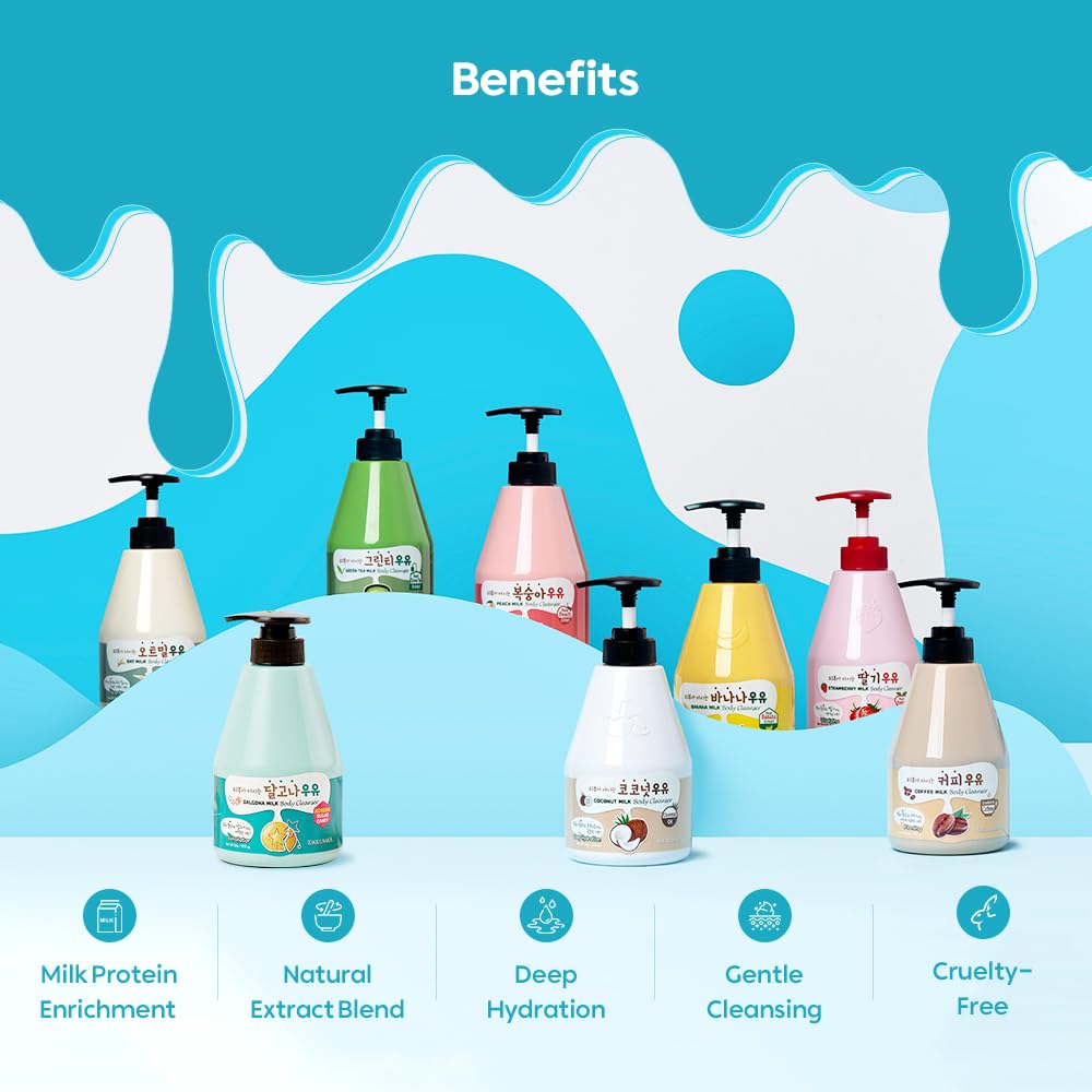 Kwailnara Banana Milk Body Wash lather-foam shows creamy texture and aroma