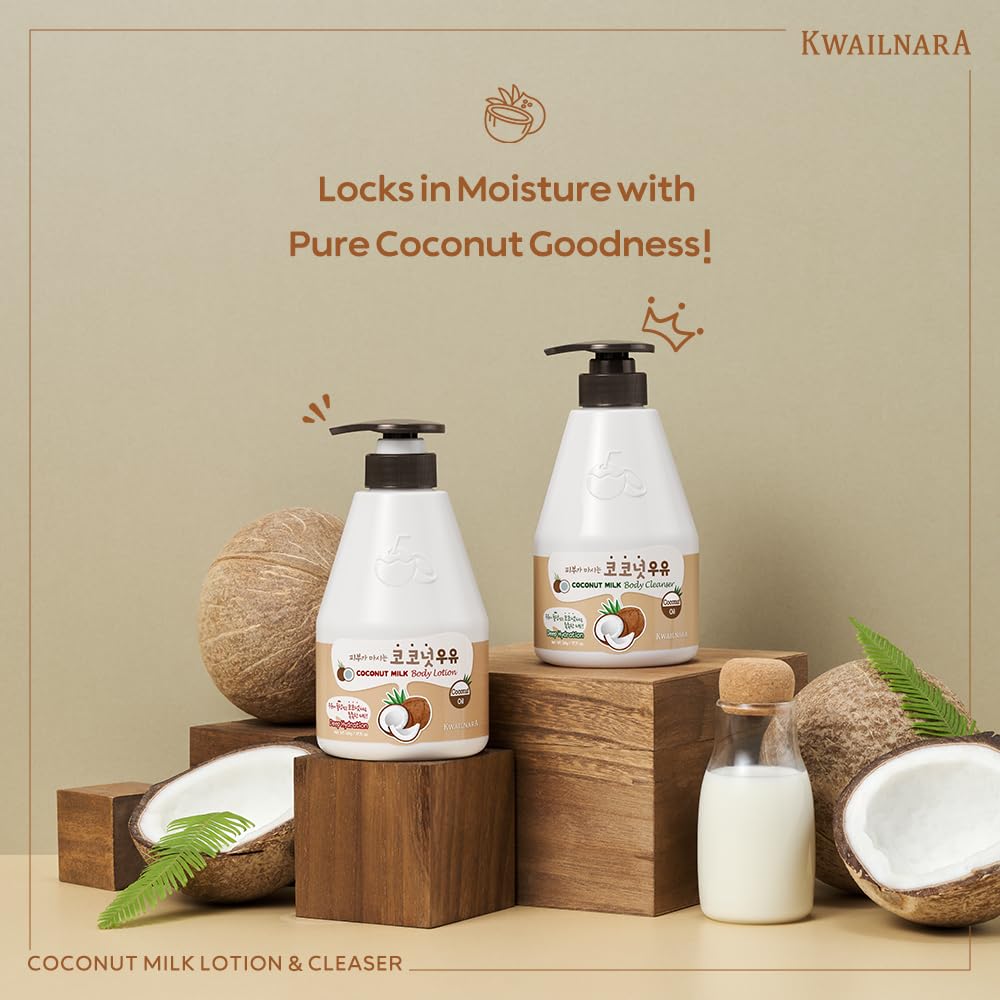 Kwailnara Coconut Milk Body Wash pump-dispense highlights easy, mess-free daily cleansing