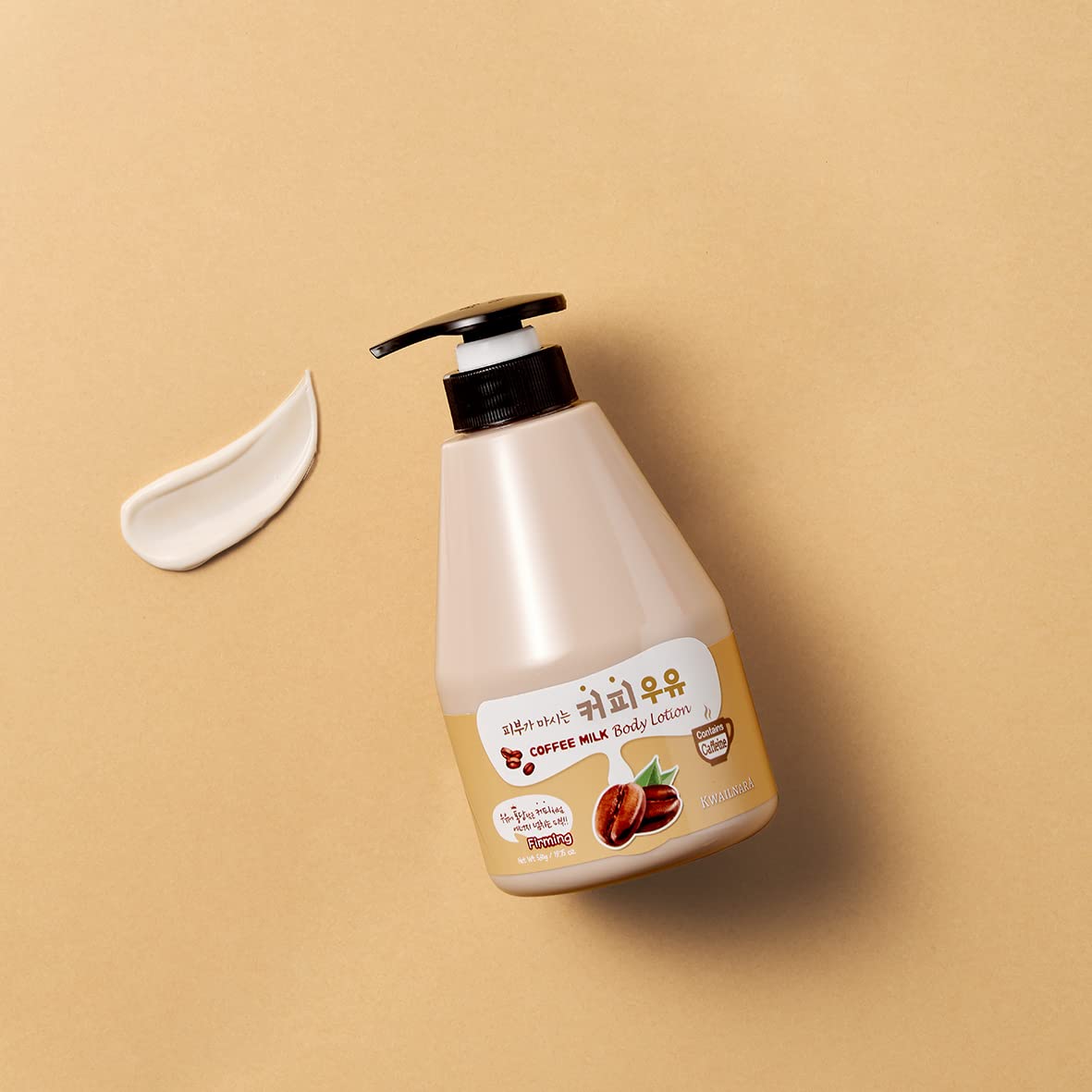 Kwailnara Coffee Milk Body Lotion application on body for long-lasting hydration.