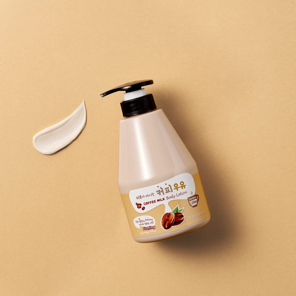 Kwailnara Coffee Milk Body Lotion application on body for long-lasting hydration.
