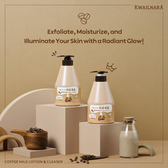 Kwailnara Coffee Milk Body Lotion texture demonstrates fast absorption and non-greasy feel.