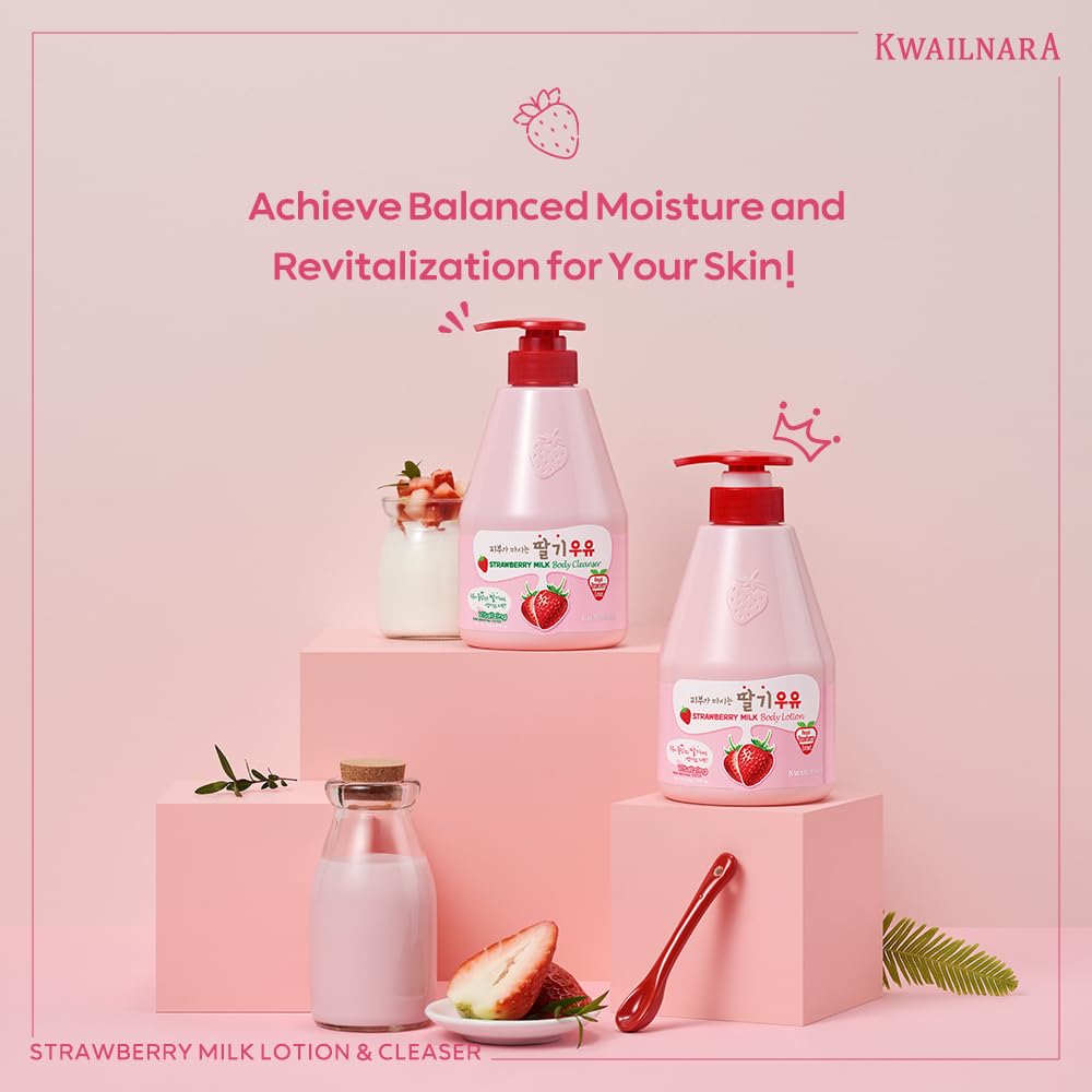 Kwailnara Welcos strawberry milk body wash rich lather with lasting aroma
