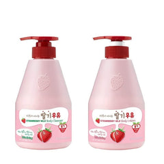 Kwailnara Welcos strawberry milk body wash pump bottle for hydrating cleansing