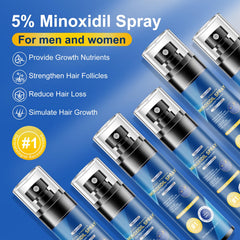 Kweqdsd 5% Minoxidil spray bottle back with usage notes and label details