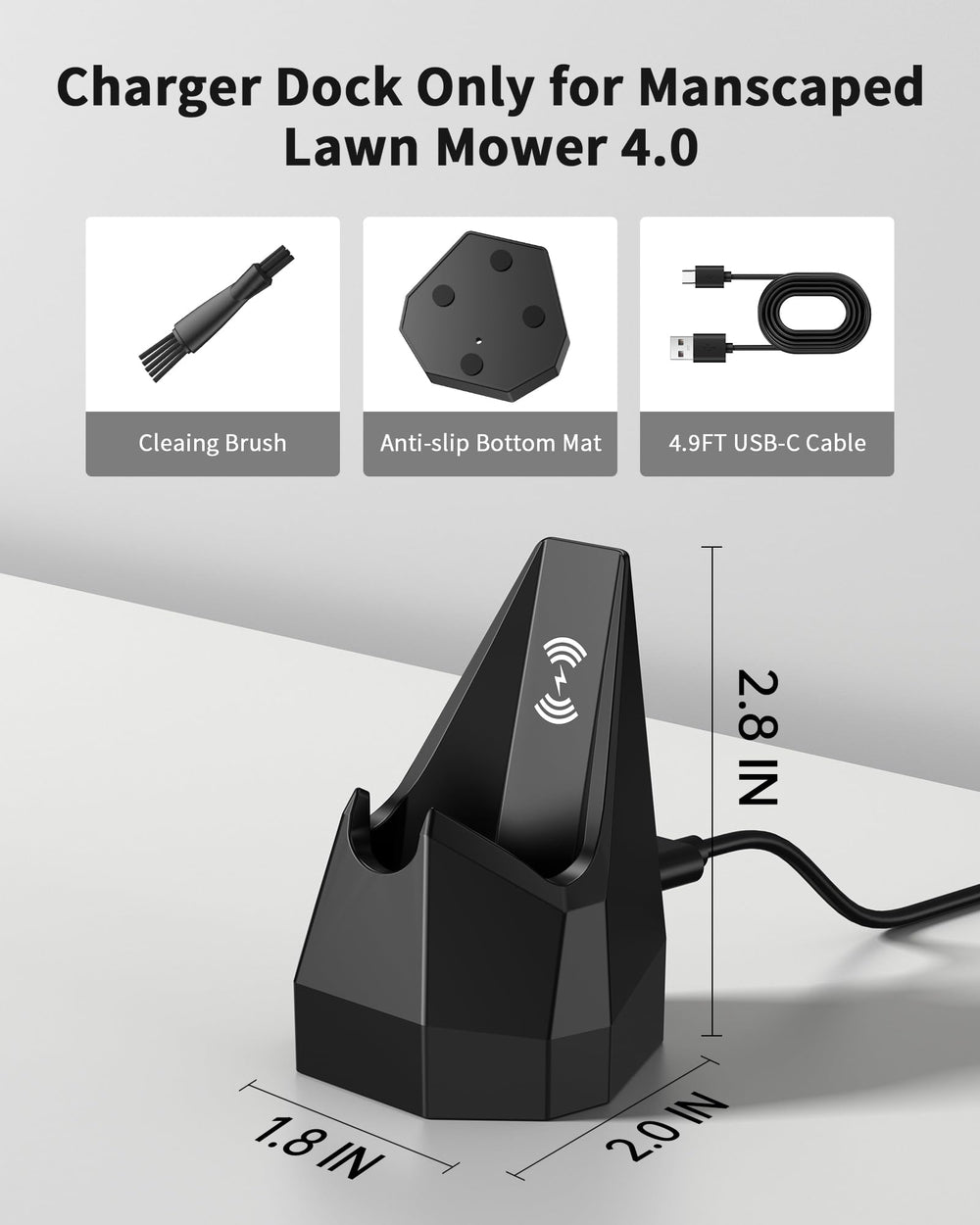 KWRNVO Manscaped 4.0 charger dock 4.9ft USB cable.
