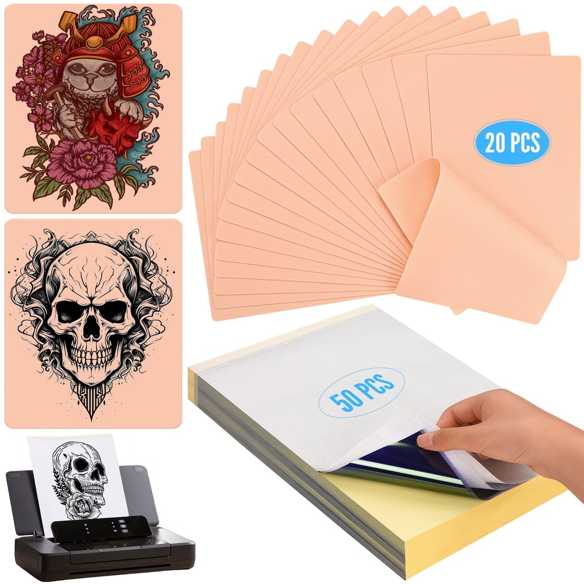 KXCOFTXI tattoo skin practice in soft synthetic leather for authentic beginner sessions.