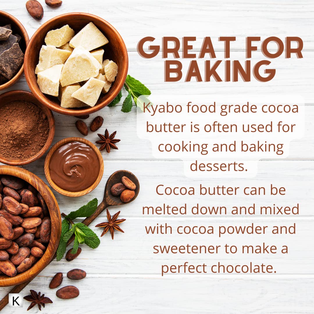 Kyabo cocoa butter texture close-up, smooth and creamy