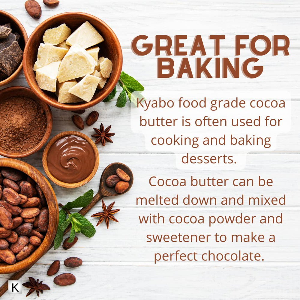 Kyabo cocoa butter texture close-up, smooth and creamy