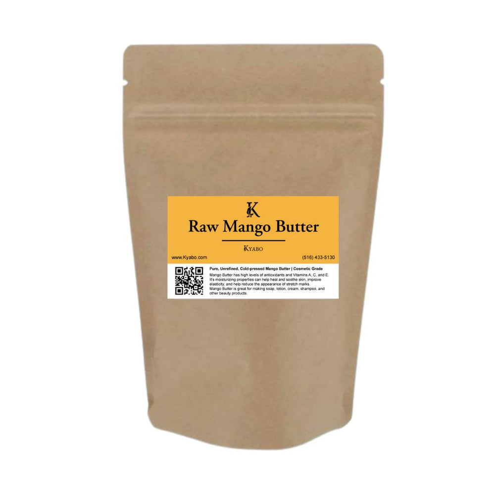Kyabo mango butter packaging showcases pure, chemical-free skincare promise.