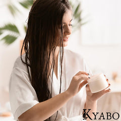 Kyabo mustache wax with lanolin for grooming hold and conditioning.
