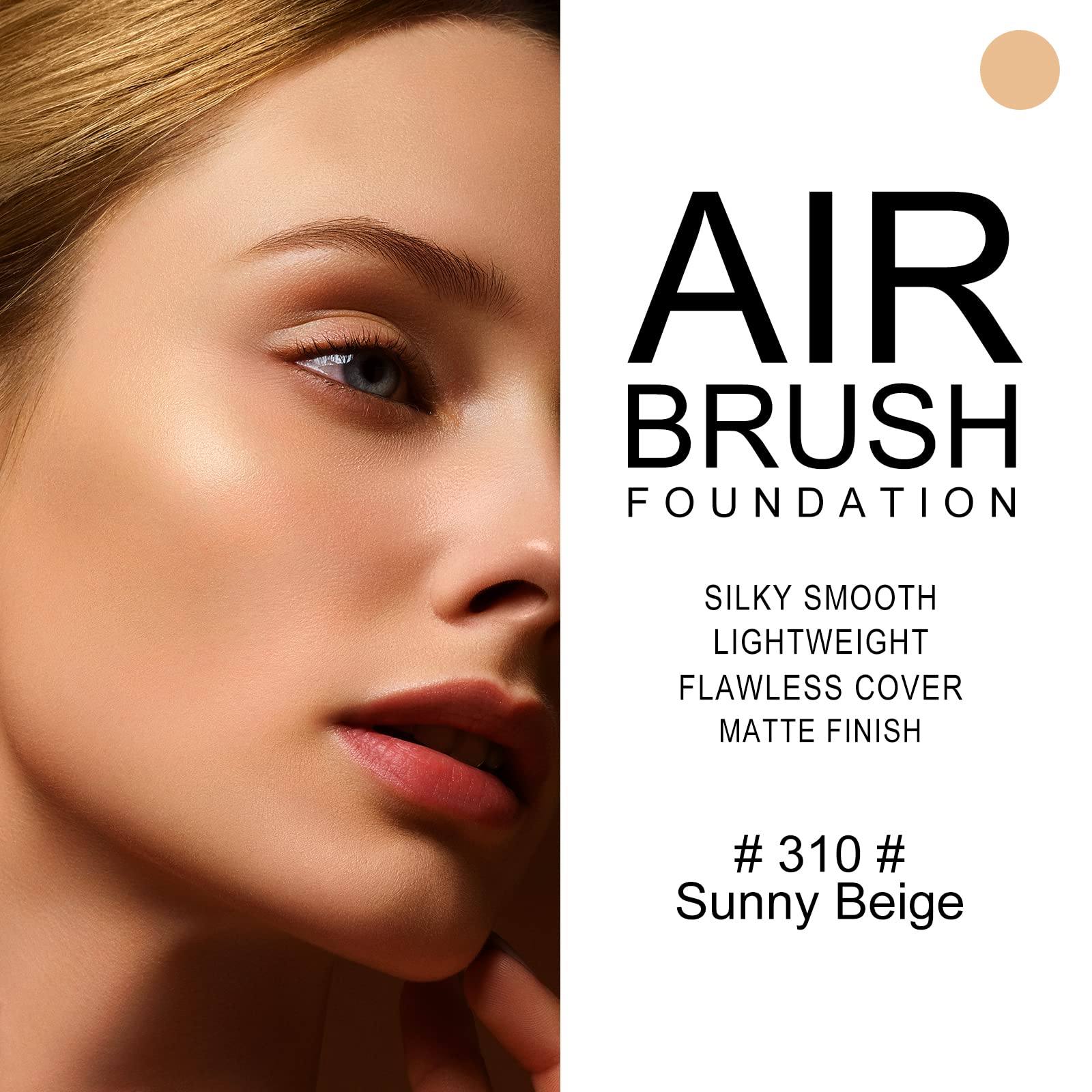 KYDA AirBrush Foundation Spray packaging highlighting shade 310 Sunny Beige.