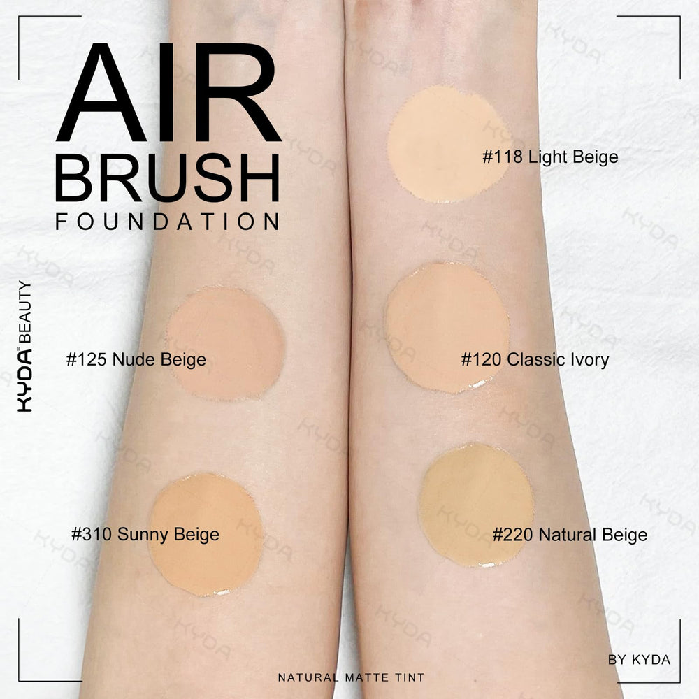 KYDA Sunny Beige swatch demonstrates warm natural tone for light to medium skin.