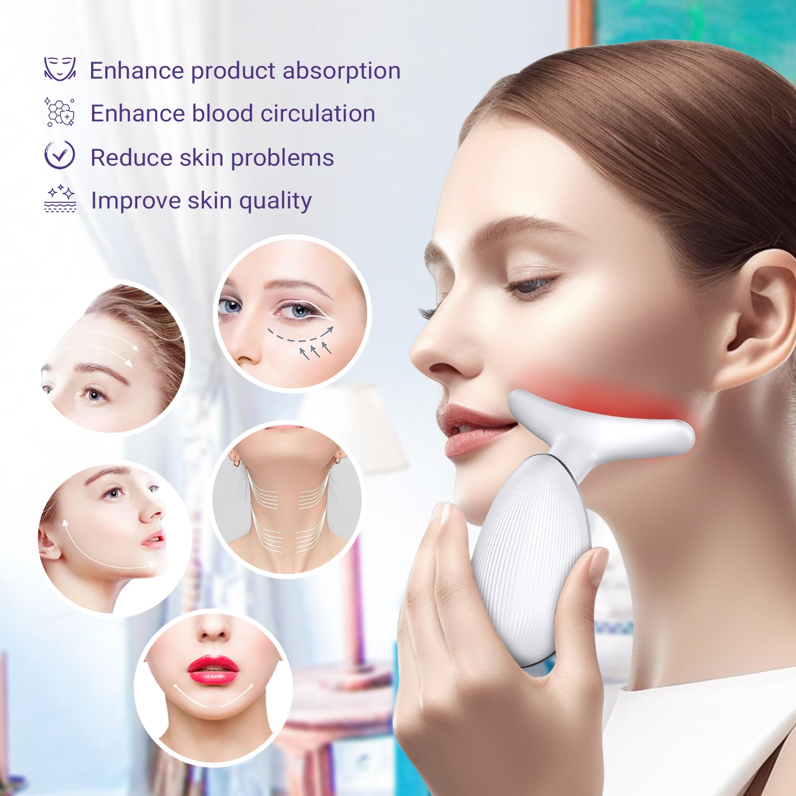 KYOTTANI vibration technique demo showing soothing oscillations for facial massage