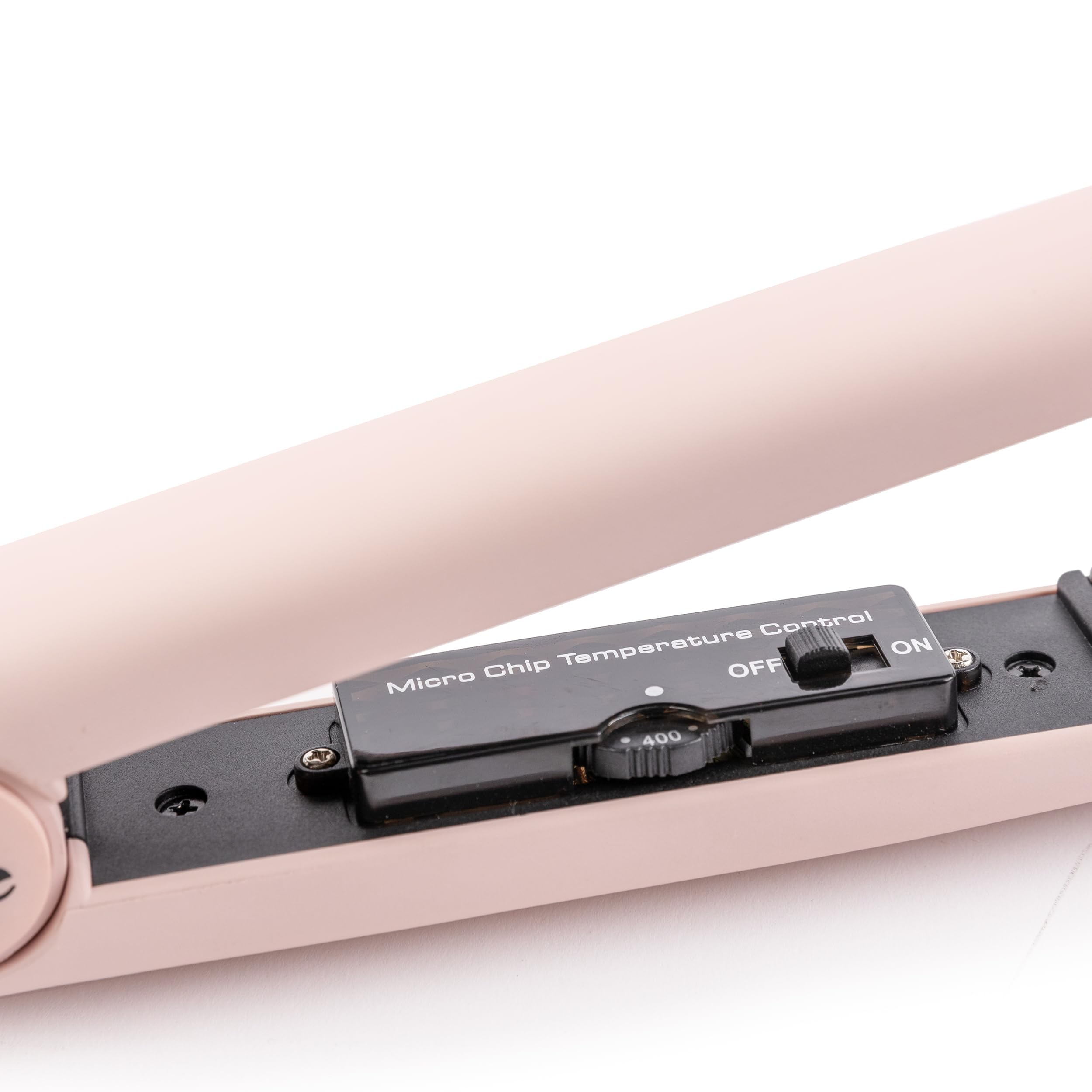 L'ANGE HAIR Aplatir blush color closeup shows premium styling tool