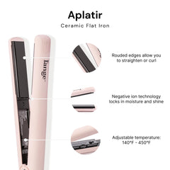 L'ANGE HAIR Aplatir plates closeup highlights tourmaline for smoother, frizz-free results