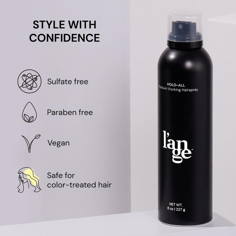 L'ANGE HAIR Hold-All UV-shield image emphasizes sun protection for vibrant color.