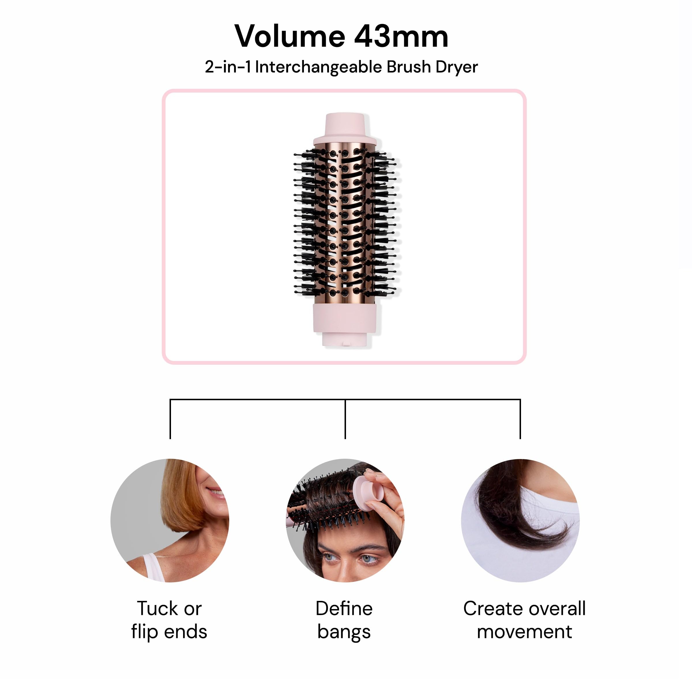 L'ANGE HAIR Multi-Volume 65mm Teardrop attachment for precise shaping and lift.
