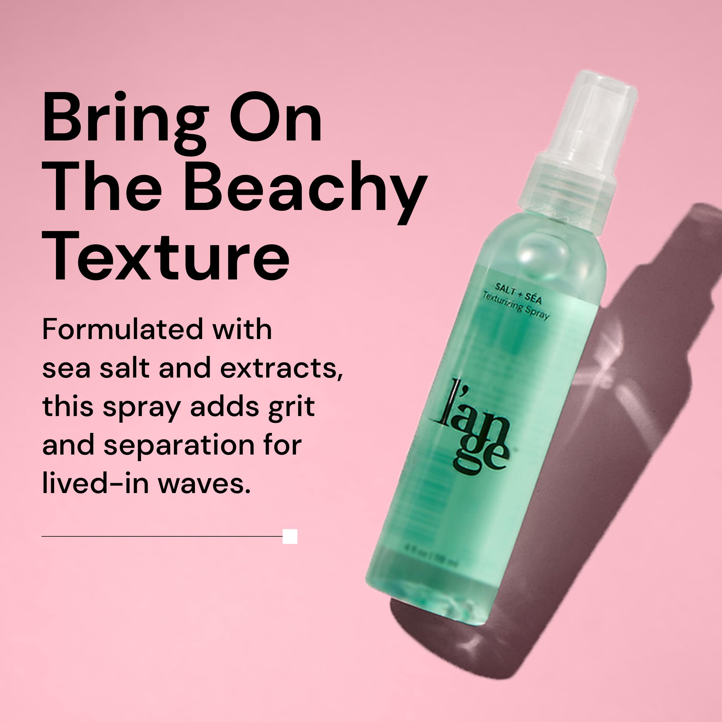L'ANGE HAIR sea salt spray creates natural beachy waves with volume