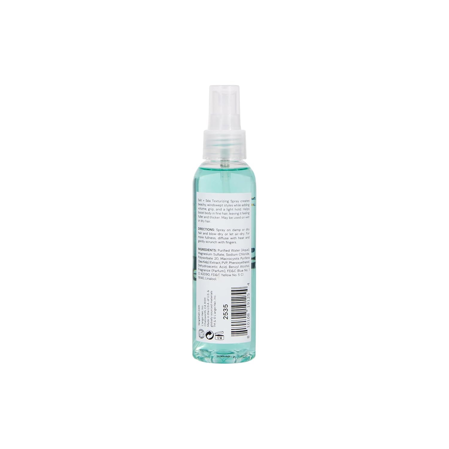 L'ANGE HAIR sea salt spray on damp hair for beachy waves
