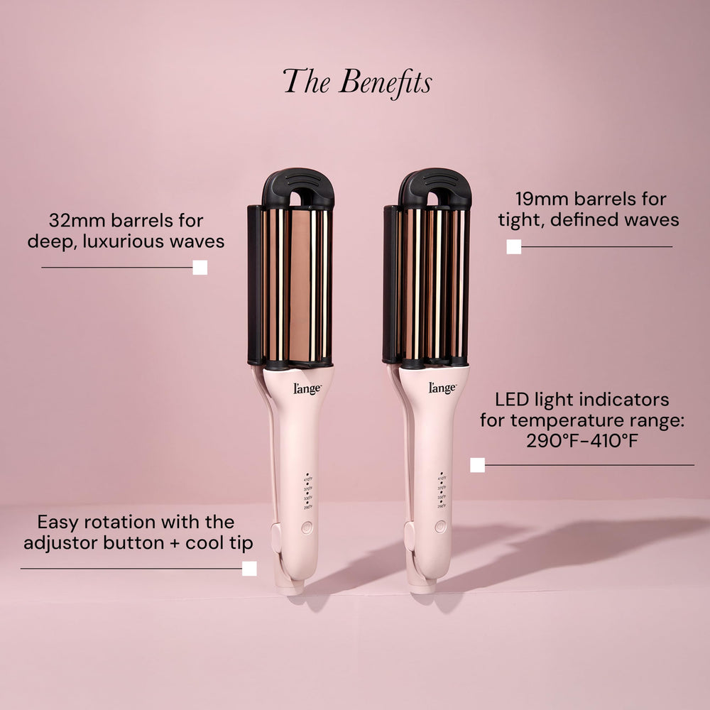L'ANGE Hair VersaWaver cool tip enables safer, precise styling.