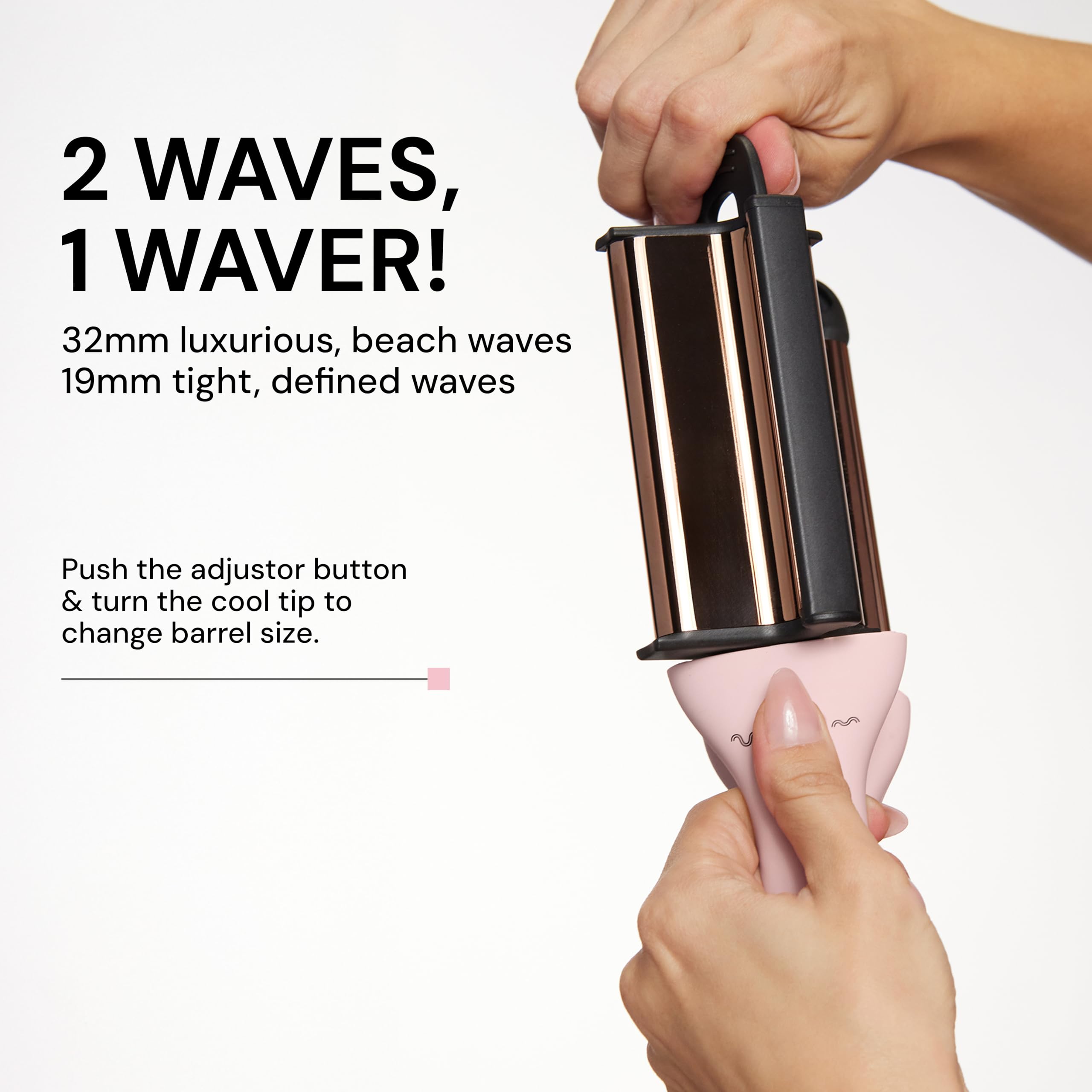L'ANGE Hair VersaWaver rotates its barrel for versatile wave lengths.