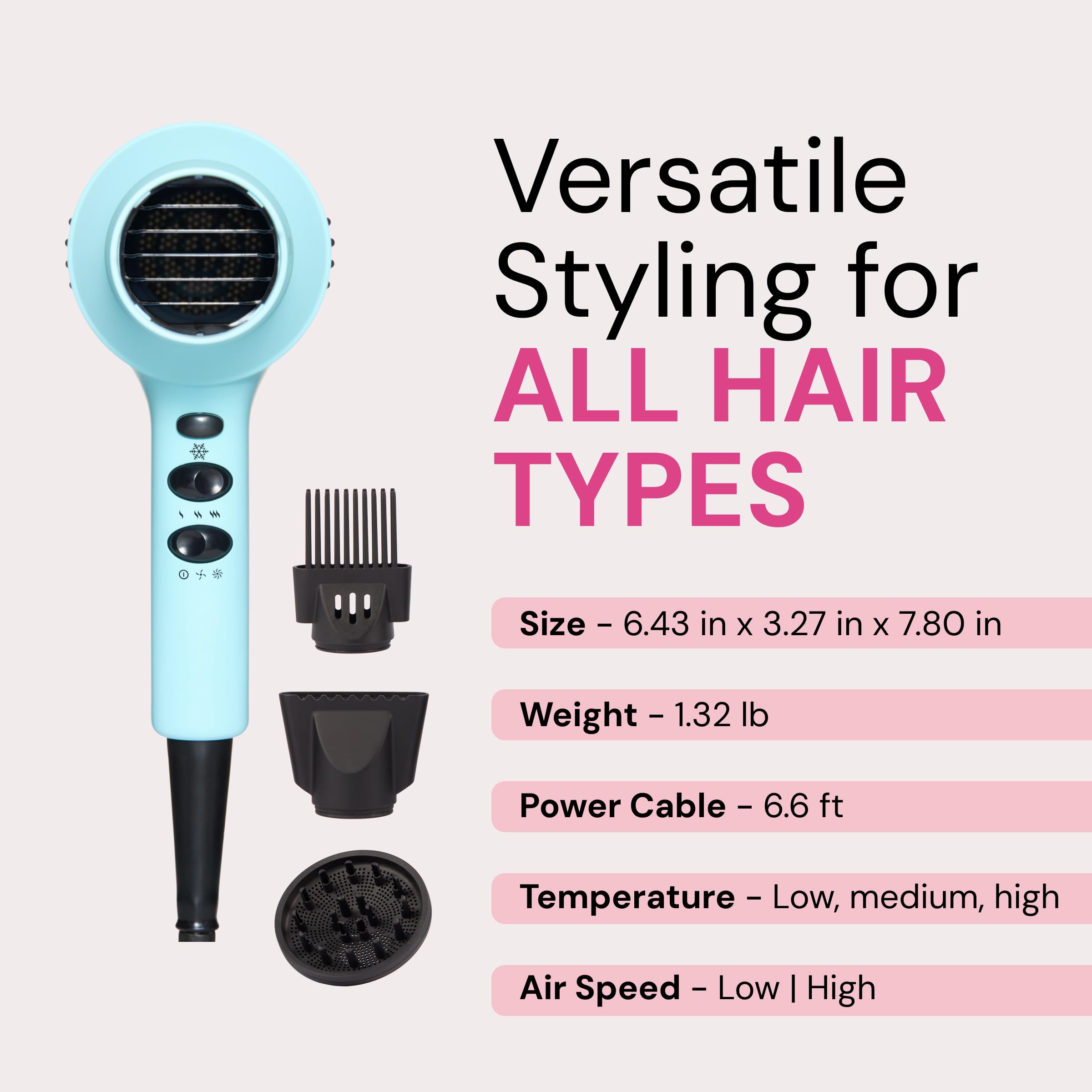 L'ANGE HAIR PowerStyle Ionic Turbo Hair Dryer in use for quick dry and salon-like finish