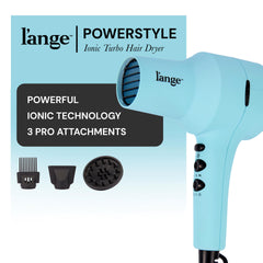 L'ANGE HAIR PowerStyle Ionic Turbo Hair Dryer settings image highlighting adjustable heat and speed