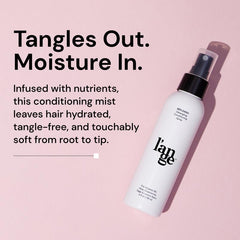 L'ANGE HAIR Replenish detangler spray mist on hair promises easy detangling and frizz control