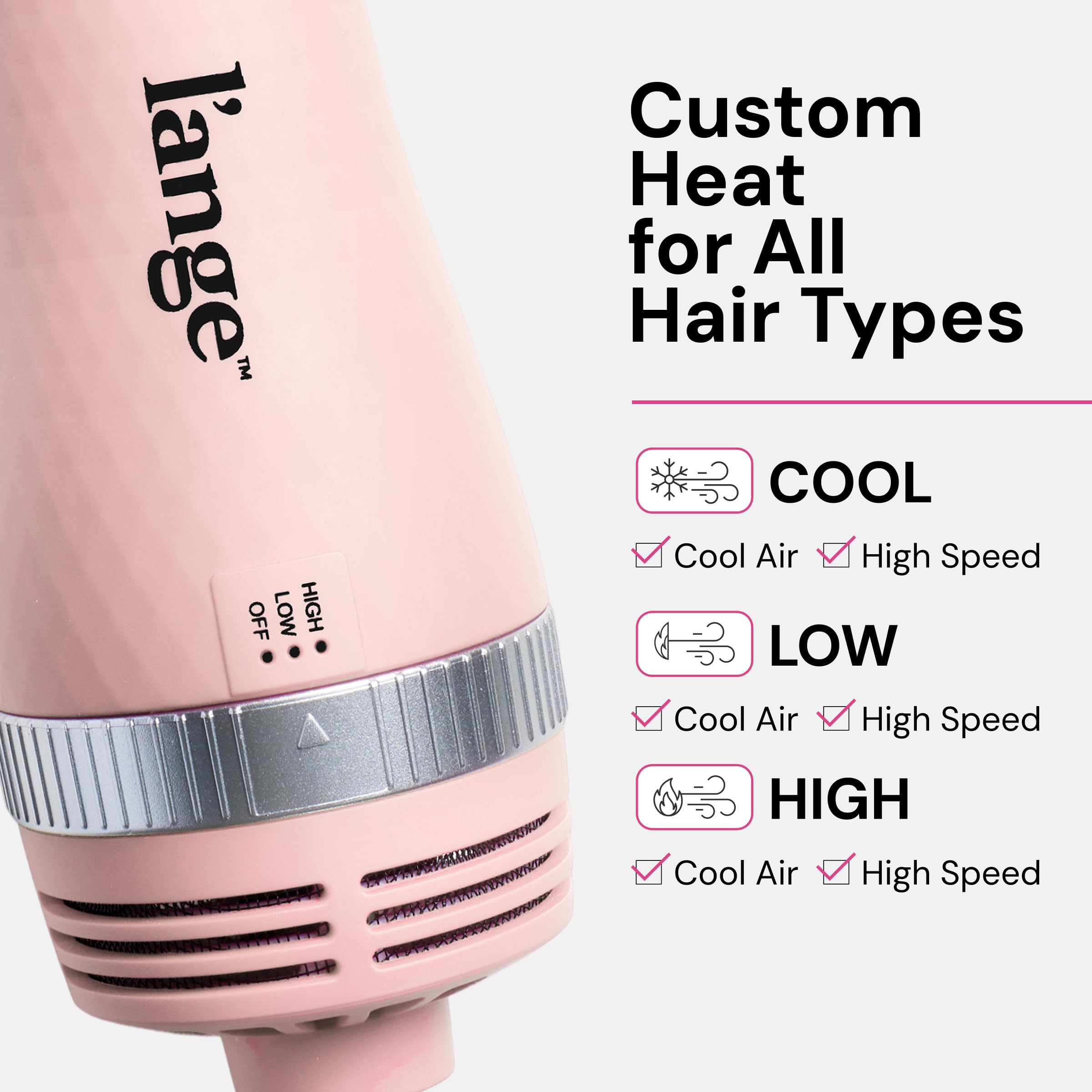L'ANGE HAIR VolumeBoost coconut-oil infused barrel adds healthy-looking shine