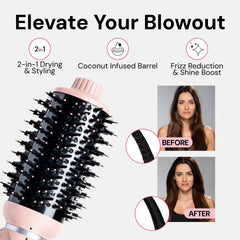 L'ANGE HAIR VolumeBoost negative-ion technology helps reduce frizz