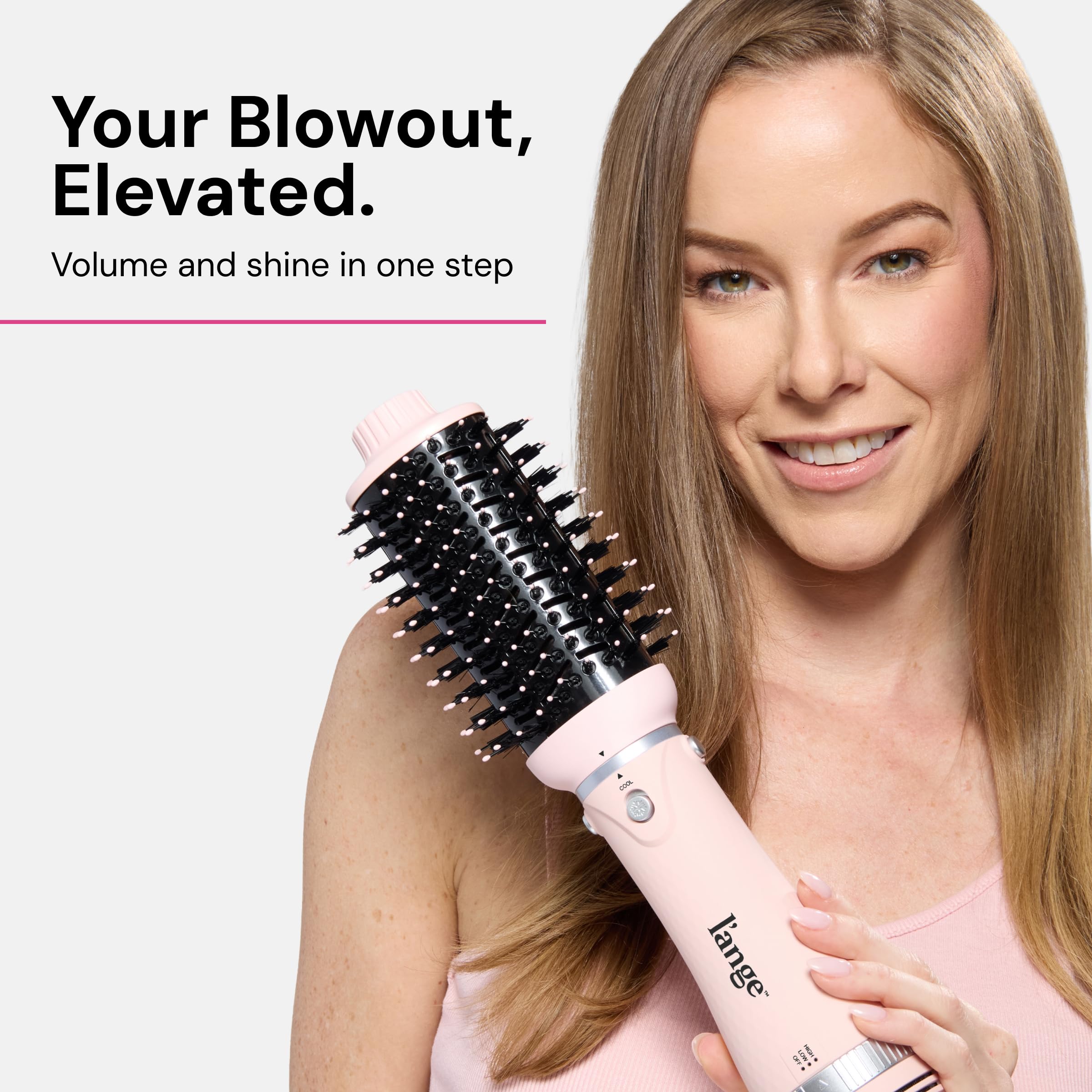 L'ANGE HAIR VolumeBoost in-use styling for voluminous blowouts