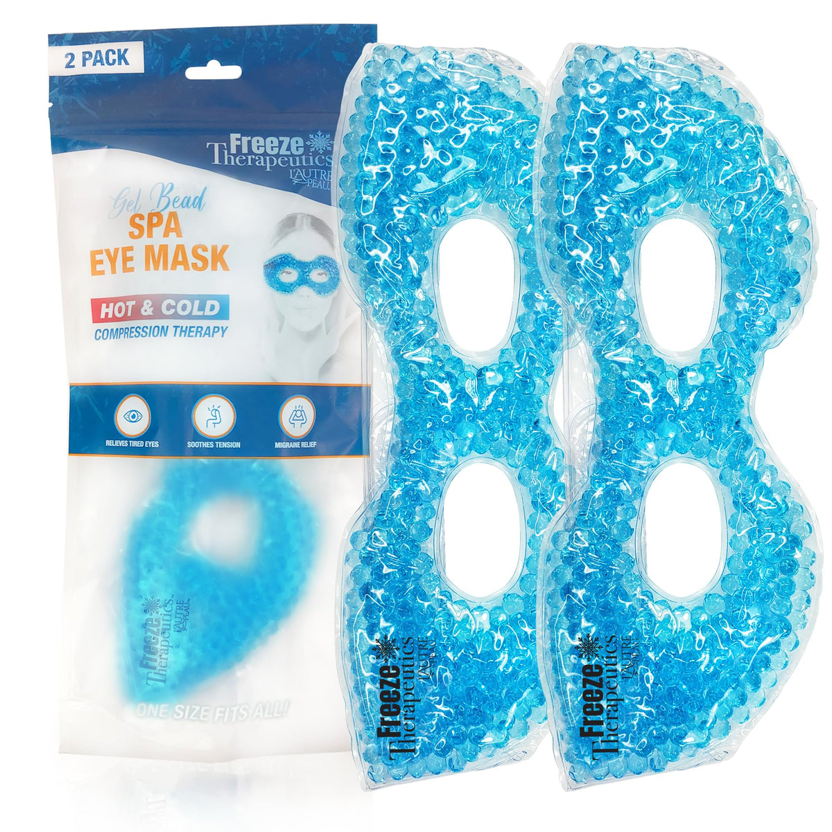 L'AUTRE PEAU eye-mask hot-cold 2-pack provides soothing dual-mode relief for tired eyes.