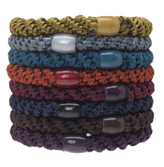 L. Erickson colorful hair ties for thick hair in fall colors with strong hold