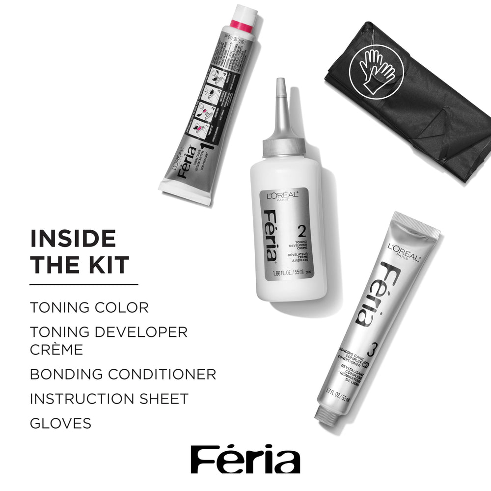 Demi-permanent tone respects color depth with built-in conditioning for healthier-feeling hair.
