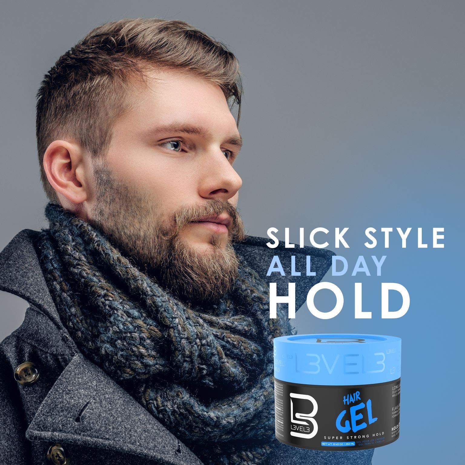 L3 Hair Gel dispense-application image demonstrating easy dose and even coverage