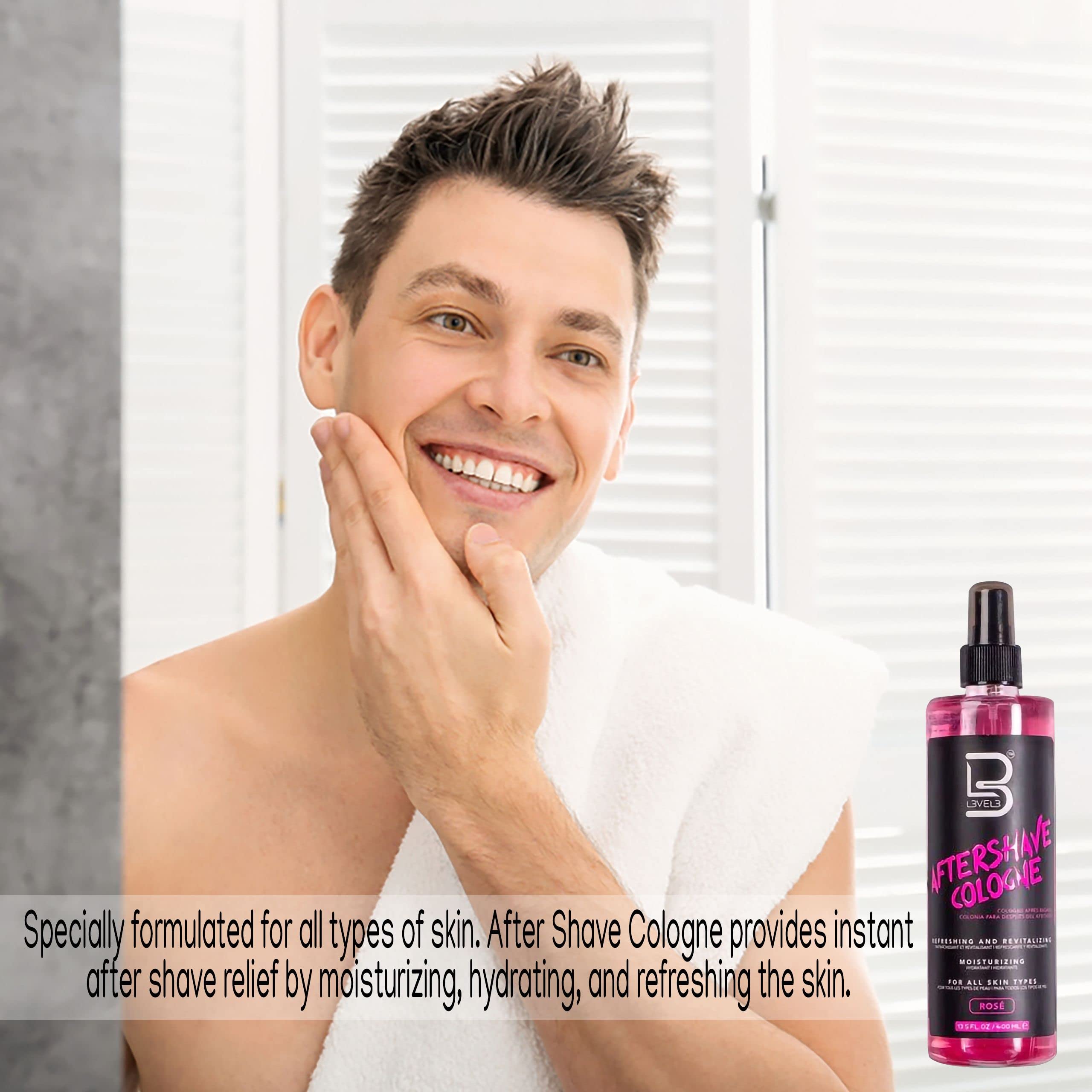 L3 Level 3 after shave spray on skin showing soft, hydrated texture