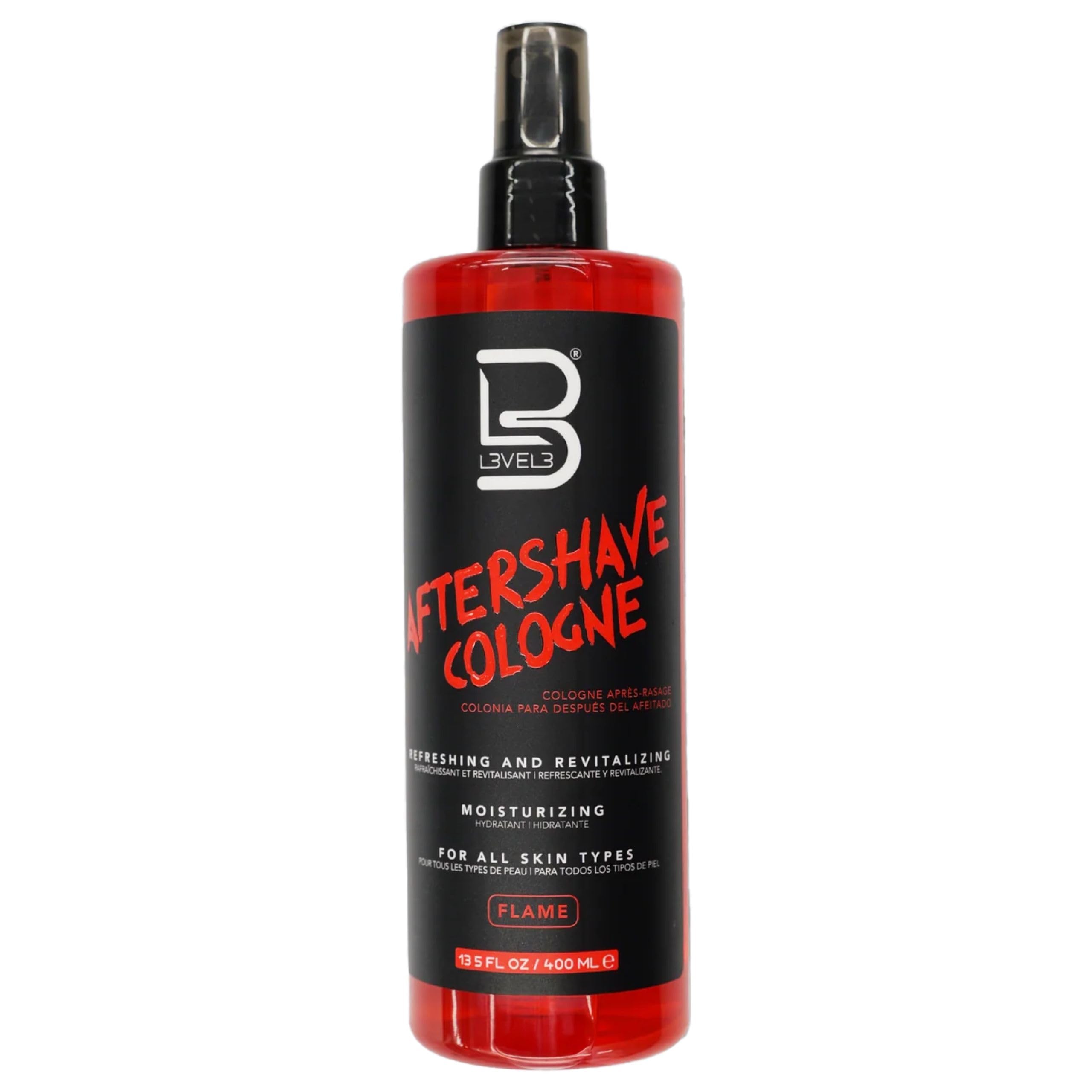 L3 Level 3 aftershave spray bottle with premium packaging for easy application