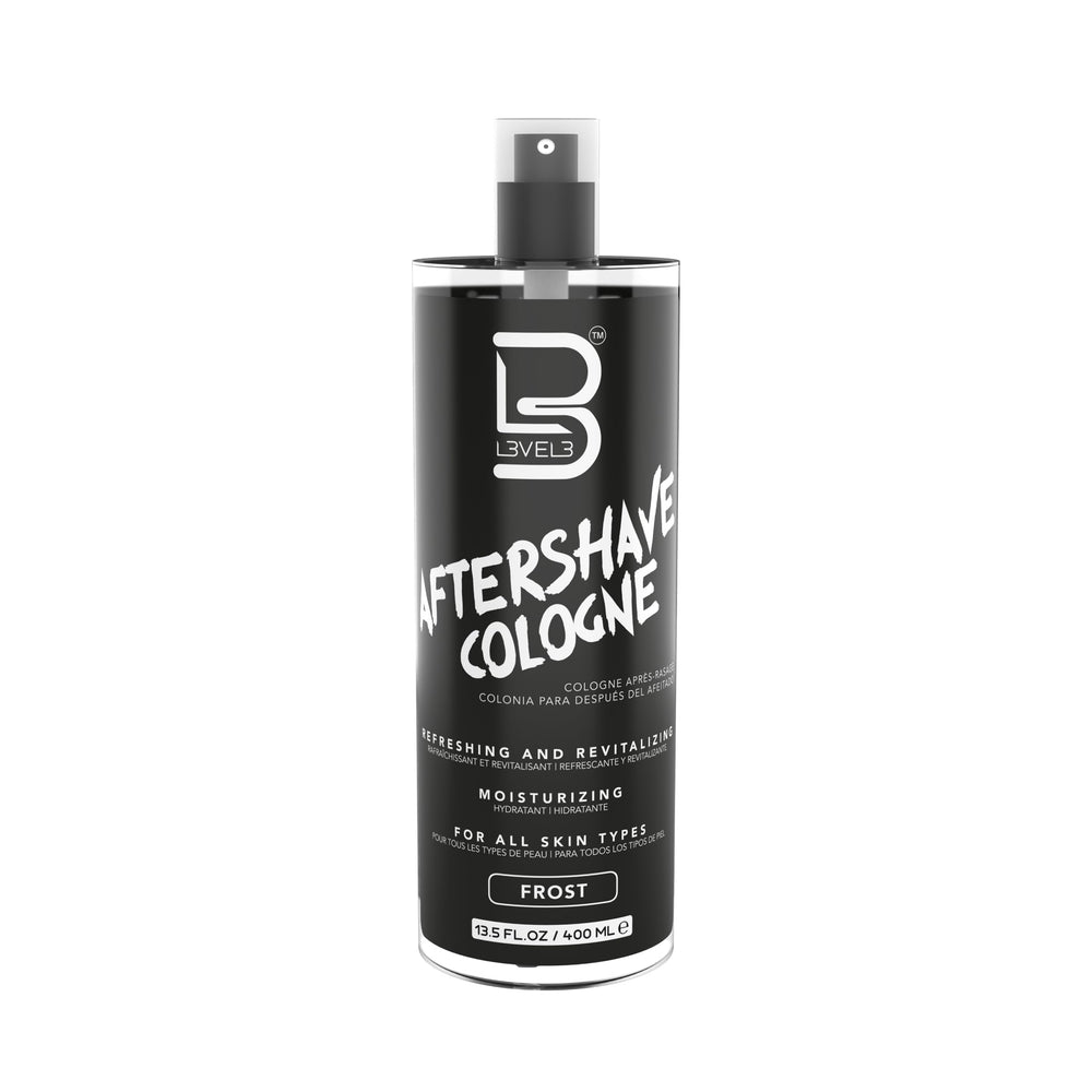 L3 Level 3 After Shave Spray bottle demonstrates refreshing, skin-friendly formula post-shave