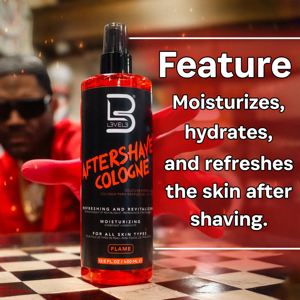 L3 Level 3 application steps illustrating quick, residue-free post-shave refresh