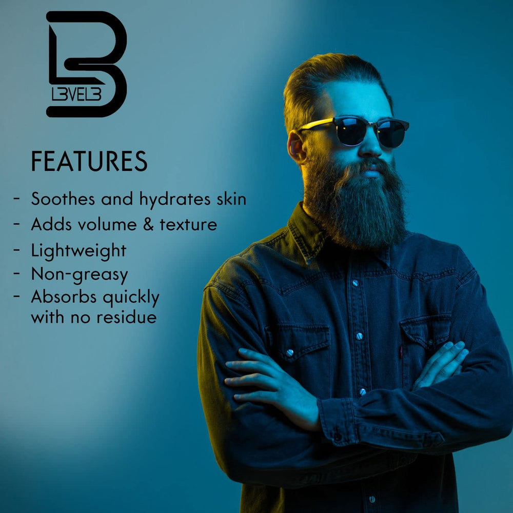 L3 Level 3 Beard Conditioner Foam application demonstrates quick, even coverage for a softer beard.