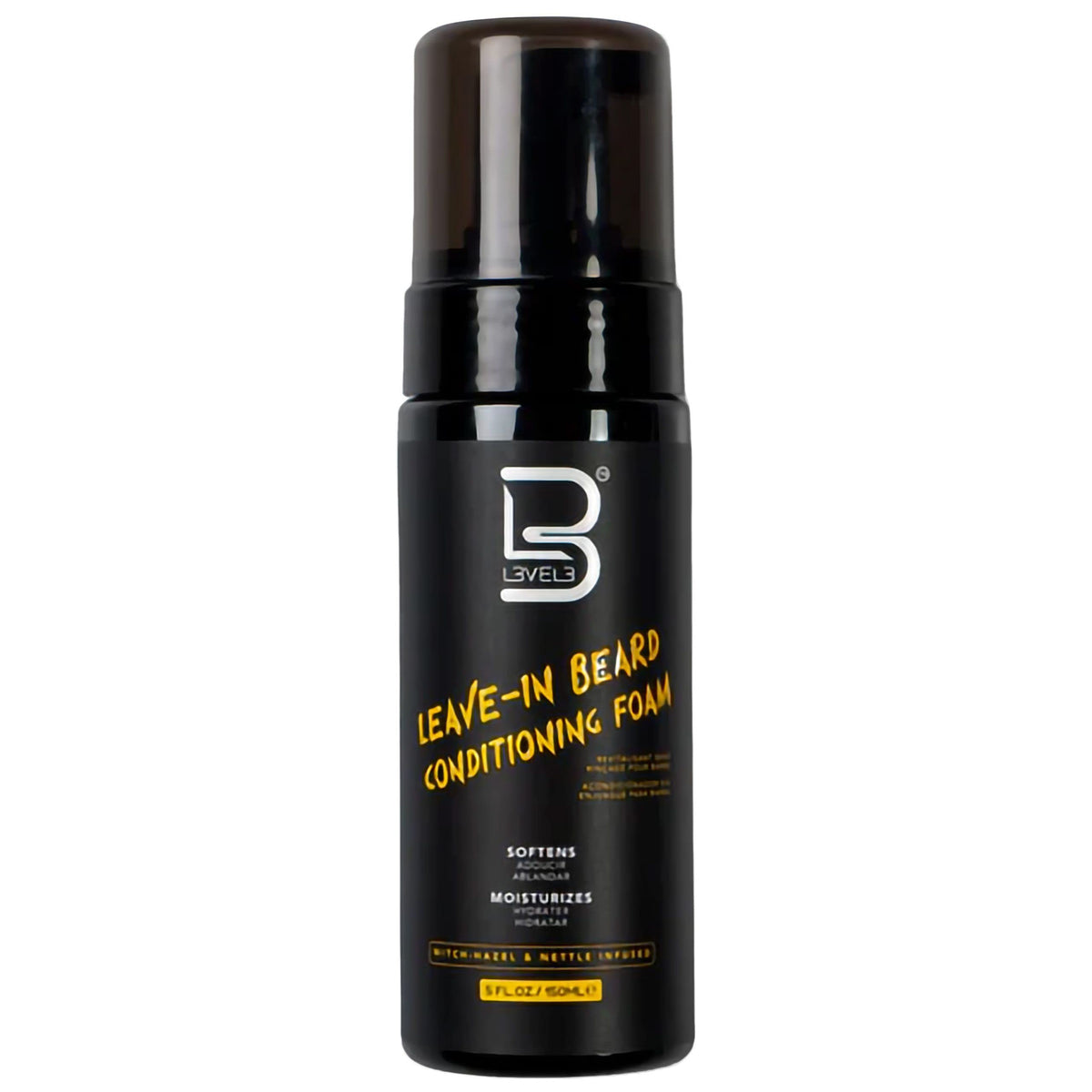 L3 Level 3 Beard Conditioner Foam packaging illustrates a clean, hydrating beard care routine.