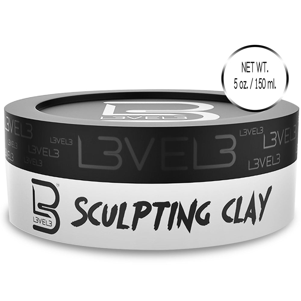 L3 Level 3 Hair Clay in-use shot demonstrates easy sculpting and defined texture.