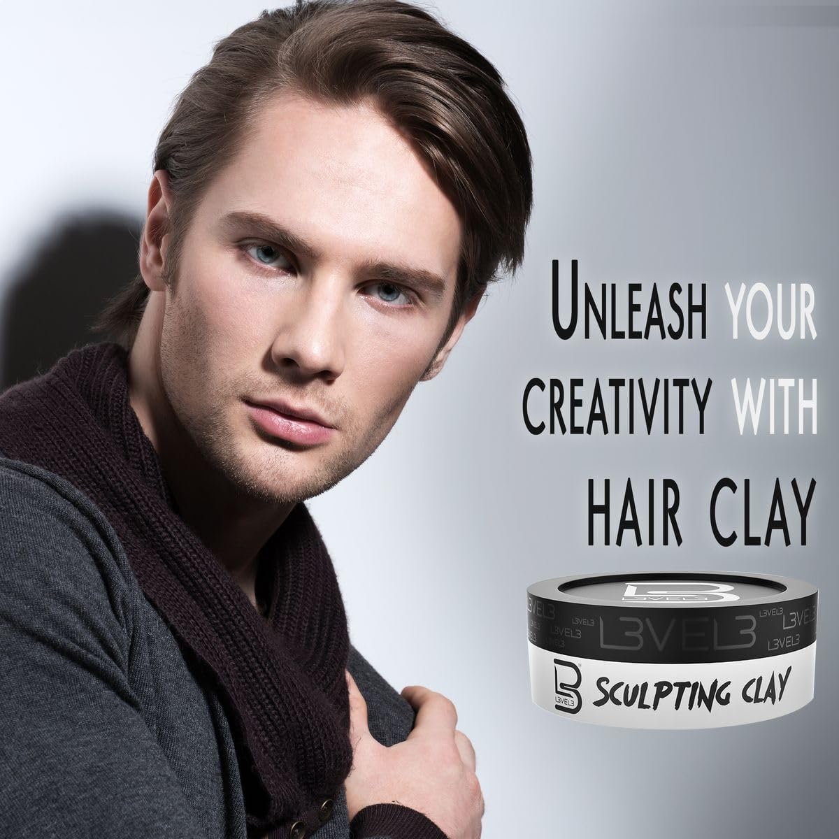 L3 Level 3 Hair Clay matte finish feel for day-to-night styling.