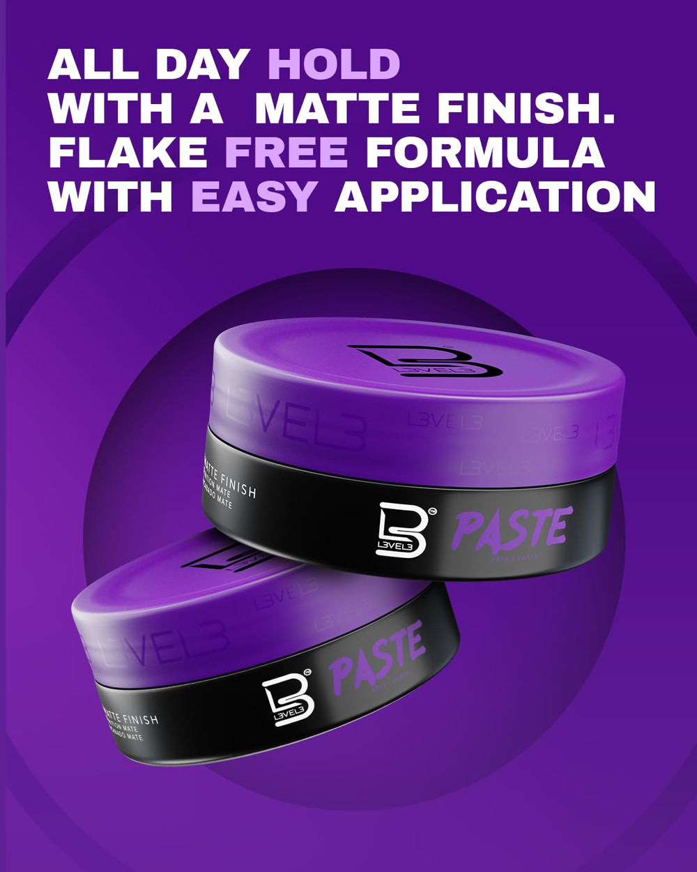 L3 Level 3 Paste styled hair demonstrating reshaping throughout the day.