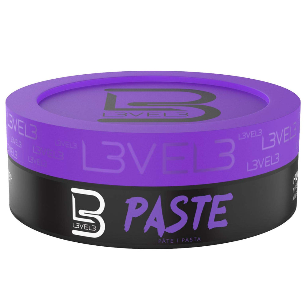 L3 Level 3 Paste packaging 150ml offers long-lasting hold for textured styles.
