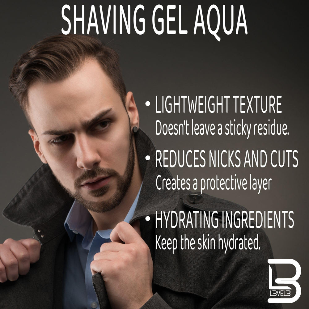 L3 Level 3 Shaving Gel straight razor use image showing glide and control.